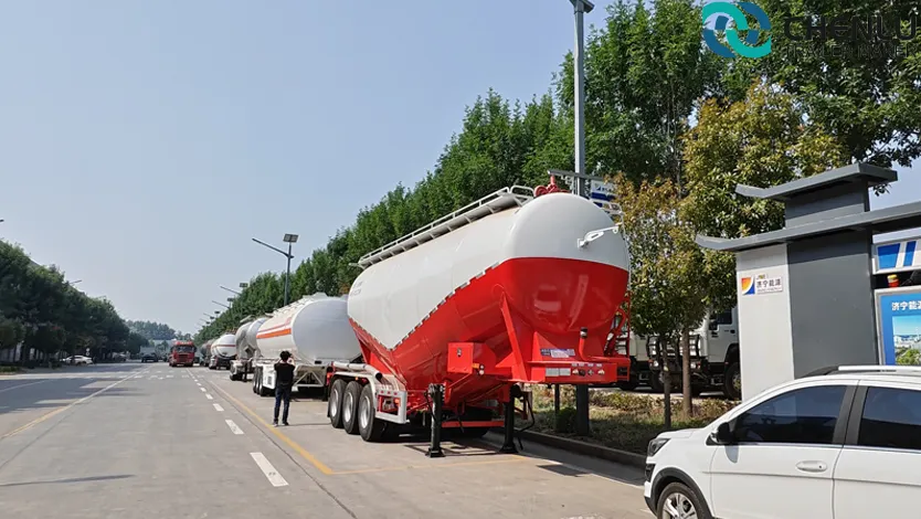 Axle Bulk Cement Tanker Trailer 