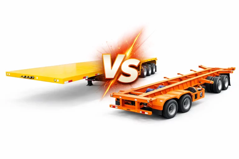 Flatbed Trailer vs Skeleton Trailer: Which One is Better for Container Transport?