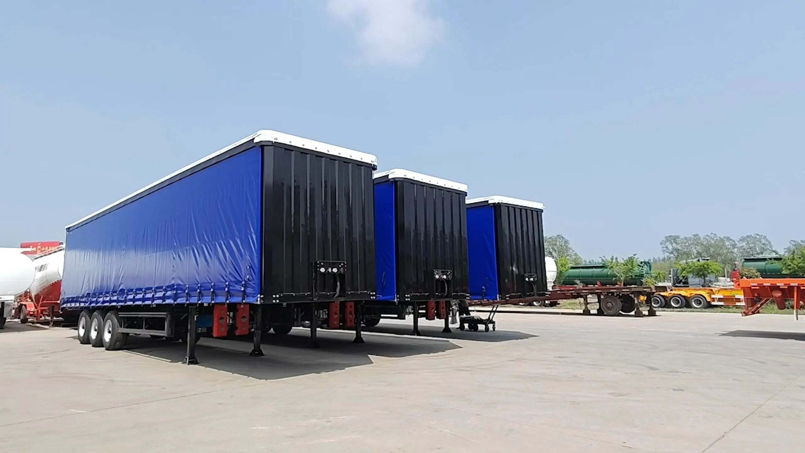 Curtain side semi trailers export to Africa